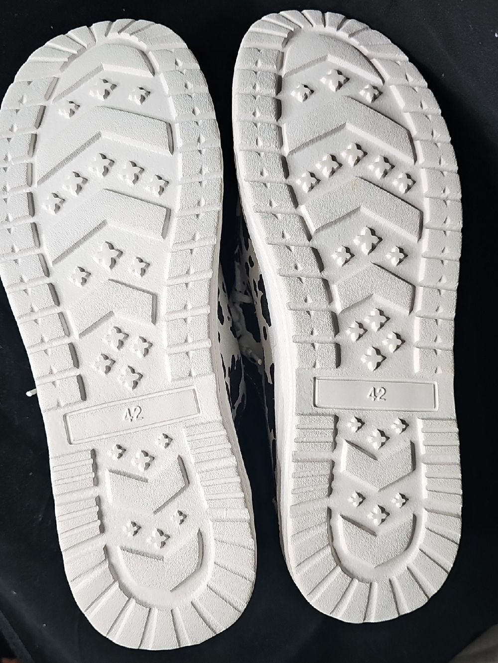 Cow Print Canvas Slip-On Sneakers with Turquoise Western Accent - Picture 3 of 4